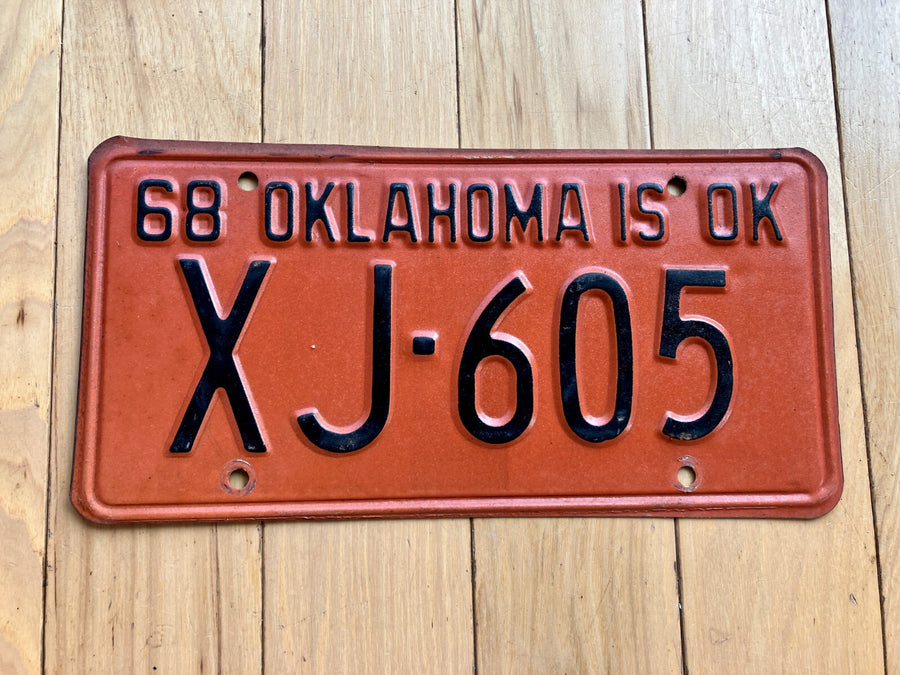 1968 Oklahoma License Plate