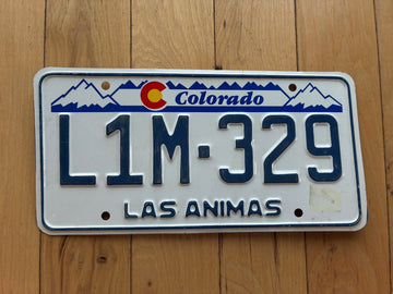 1990s Colorado Las Animas County License Plate