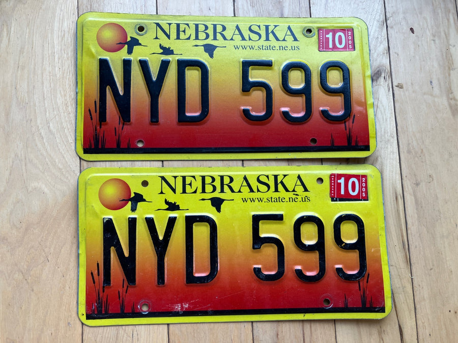 Pair Of 2005 Nebraska License Plates