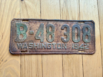 1942 Washington State License Plate
