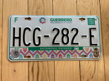 2016 Guerrero Mexico License Plate