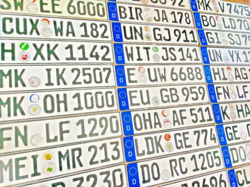 Single German License Plate