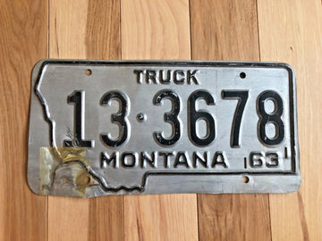 1963 Montana Truck License Plate
