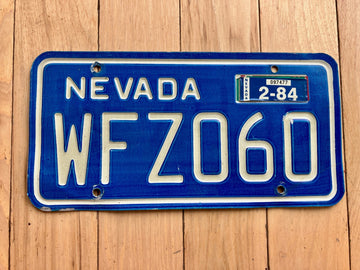 1984 Nevada License Plate