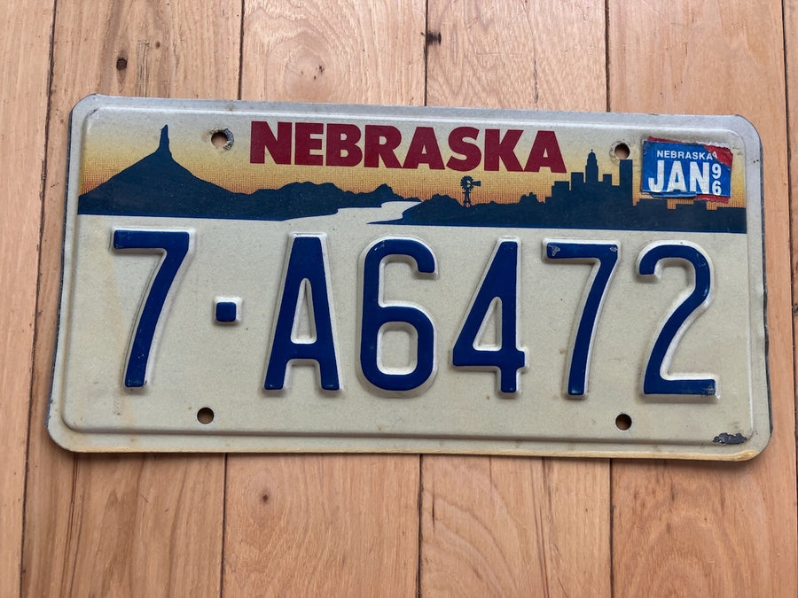 1996 Nebraska License Plate
