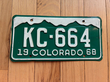 1968 Colorado License Plate