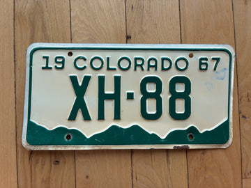 1967 Colorado License Plate