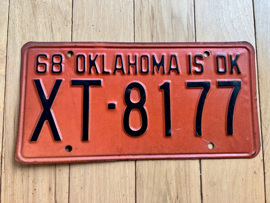 1968 Oklahoma License Plate