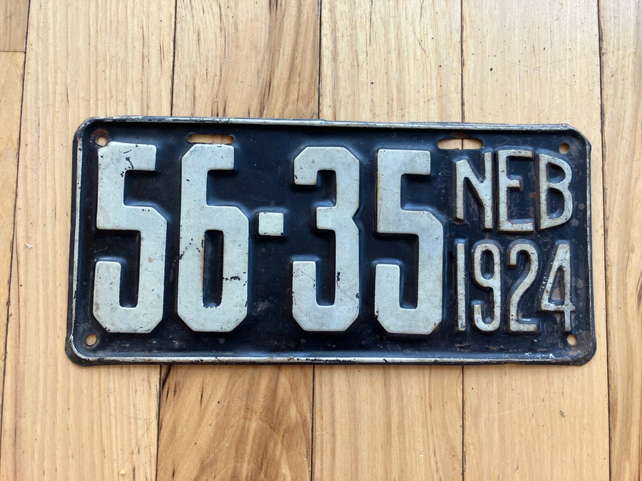 1924 Nebraska License Plate