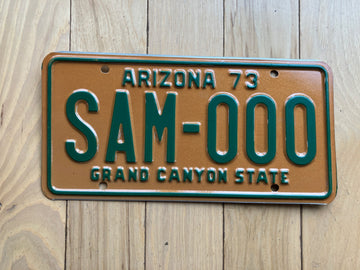 1973 Arizona Sample License Plate
