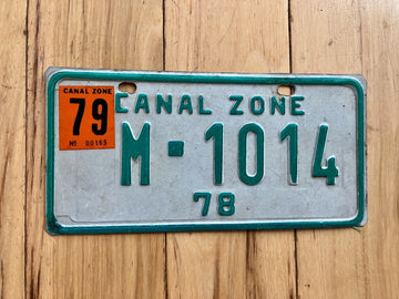 1979 Canal Zone Motorcycle License Plate