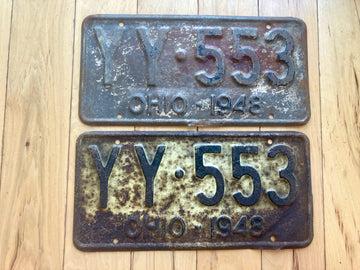 Pair of 1948 Ohio License Plates