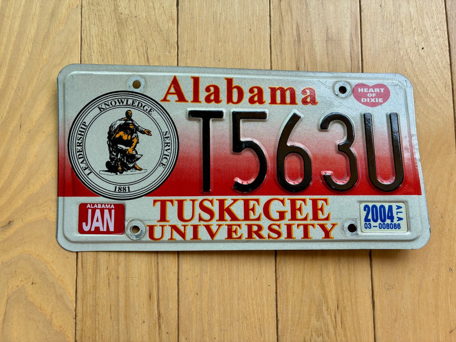 2004 Alabama Tuskegee University License Plate