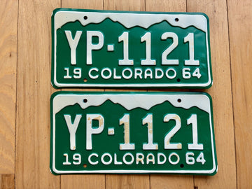 Pair of 1964 Colorado License Plates