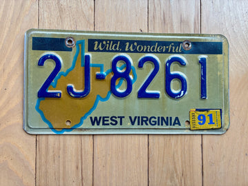 1991 West Virginia License Plate