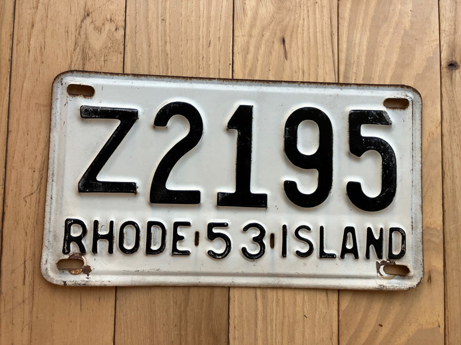 1953 Rhode Island License Plate