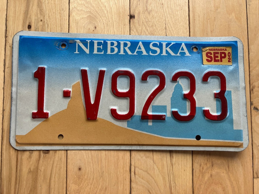 2002 Nebraska License Plate
