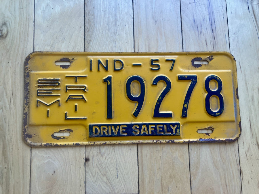 1957 Indiana Semi Trailer License Plate