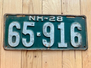 1928 New Hampshire License Plate