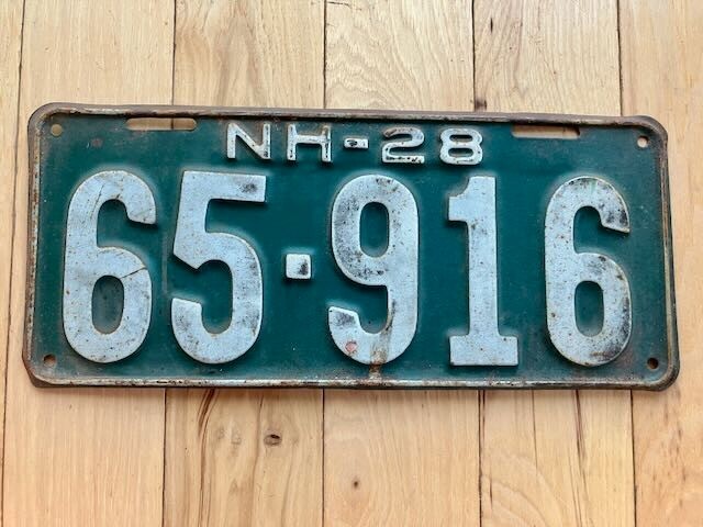 1928 New Hampshire License Plate