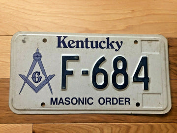 Kentucky Masonic Order License Plate