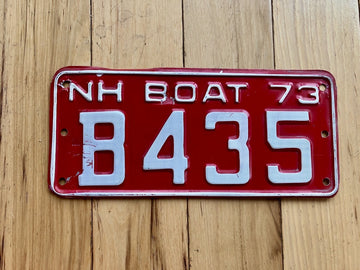 1973 New Hampshire Boat License Plate
