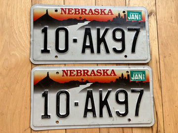 Pair Of 1999 Nebraska License Plates