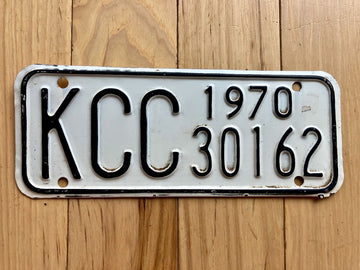 1970 Kansas Corporation Commission License Plate