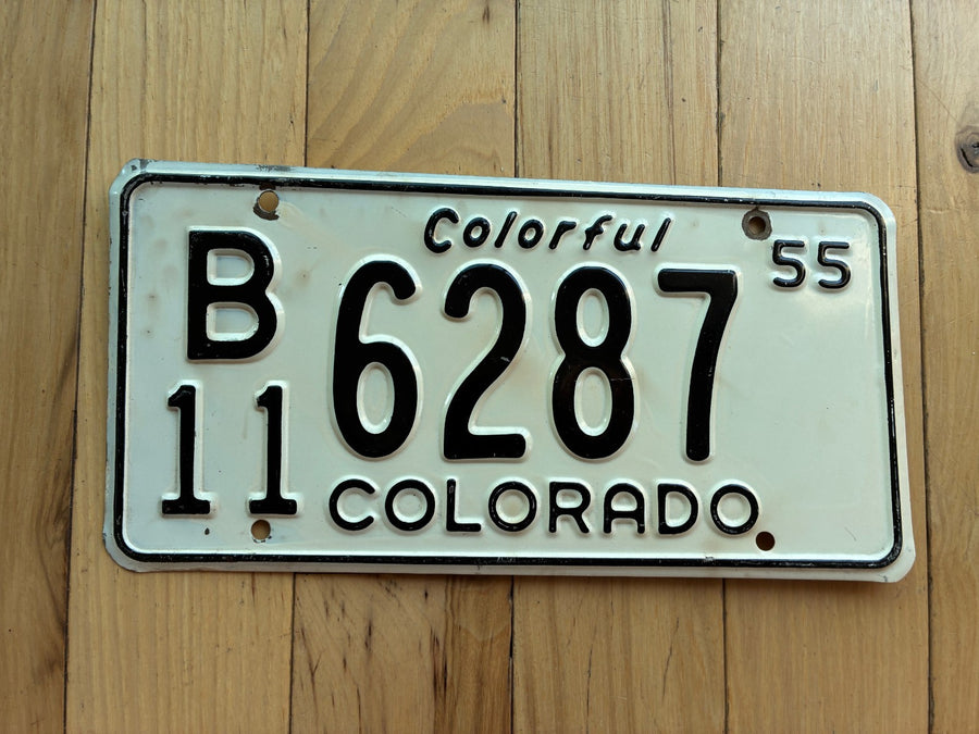 1955 Colorado License Plate