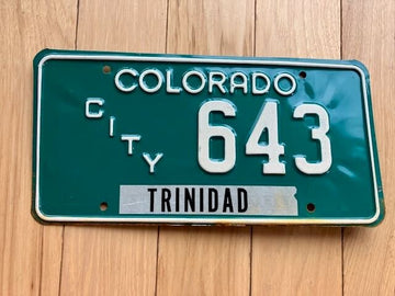 1983 to 1994 Base Colorado City License Plate