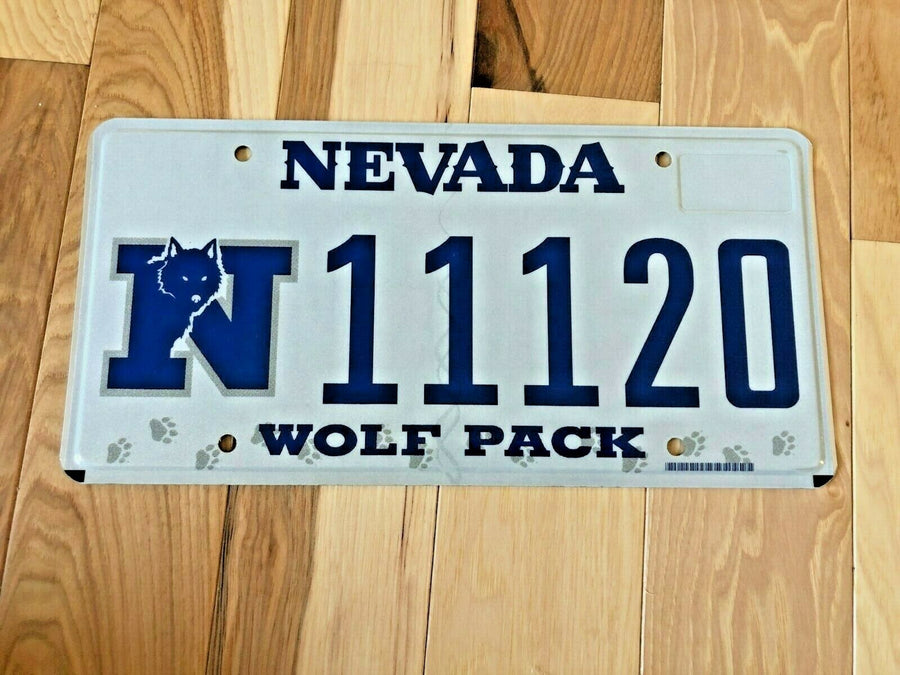 Nevada Wolf Pack License Plate