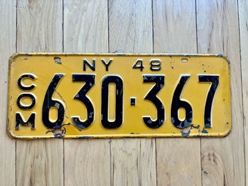 1948 New York Commercial License Plate