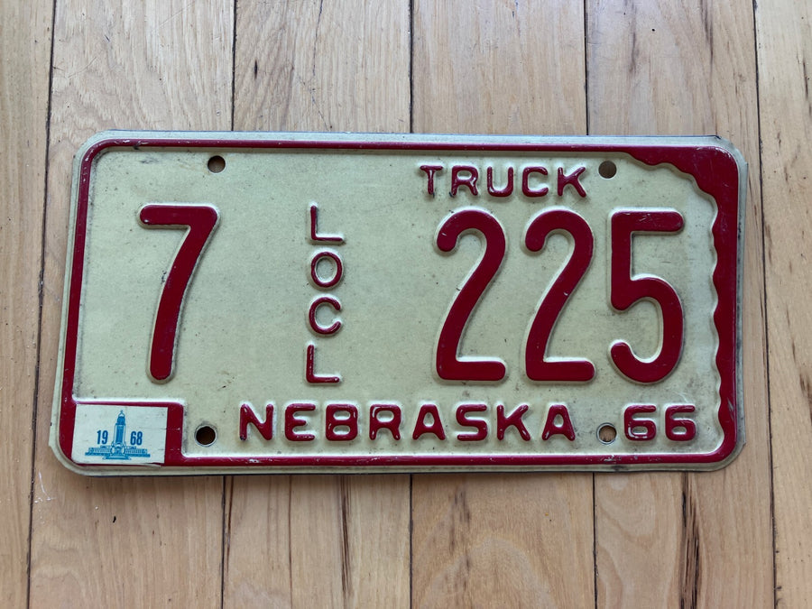 1966 Nebraska Local Truck License Plate