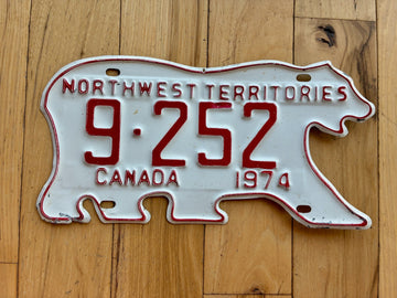 1974 Northwest Territories License Plate