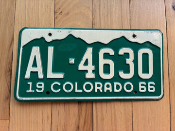 1966 Colorado License Plate