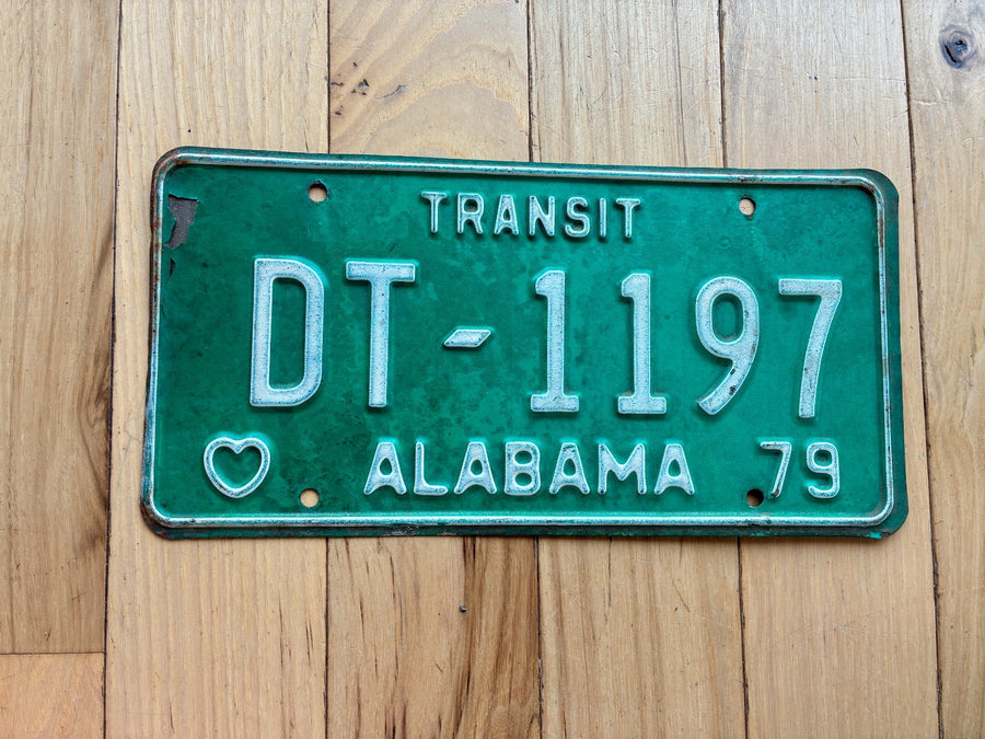 1979 Alabama Transit License Plate