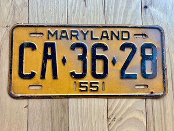 1955 Maryland License Plate