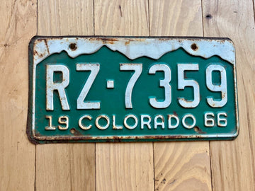 1966 Colorado License Plate
