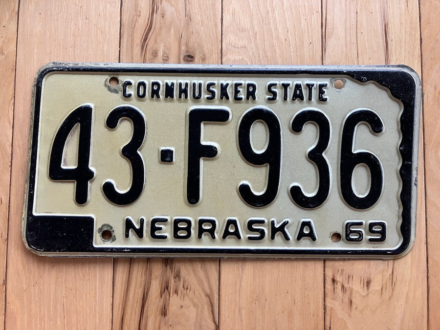1969 Nebraska License Plate