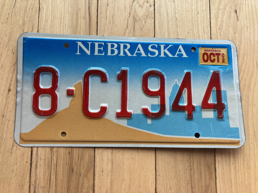2002 Nebraska License Plate