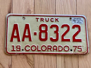 1976 Colorado Truck License Plate
