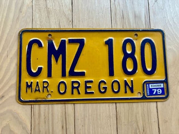 1979 Oregon License Plate