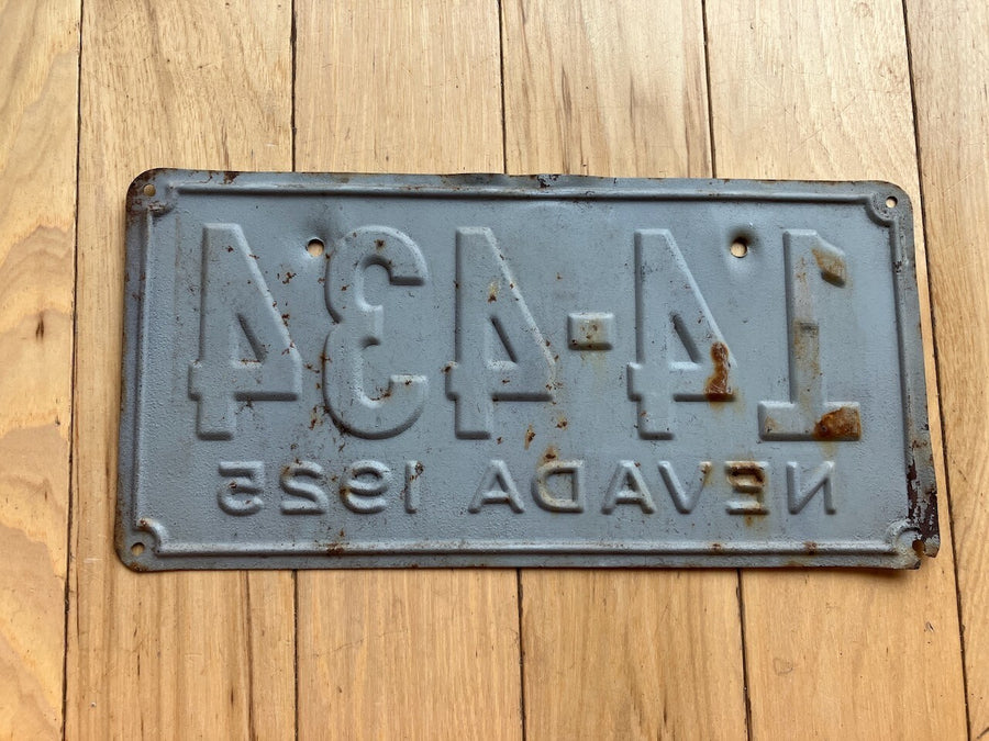 1925 Nevada License Plate