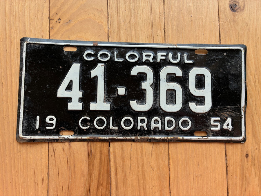 1954 Colorado License Plate