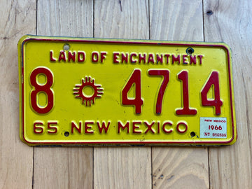 1966 New Mexico License Plate