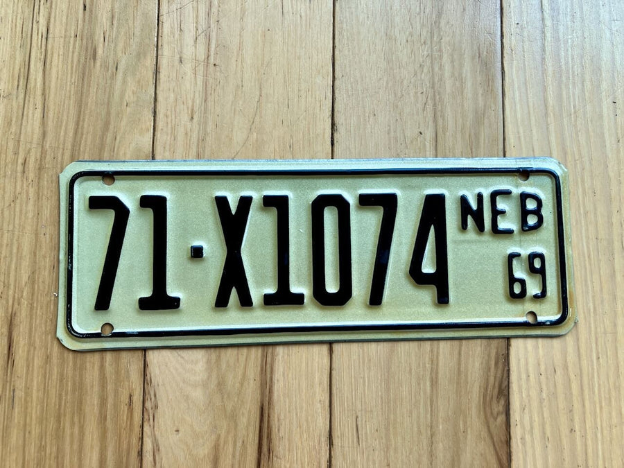 1969 Nebraska Farm Trailer License Plate
