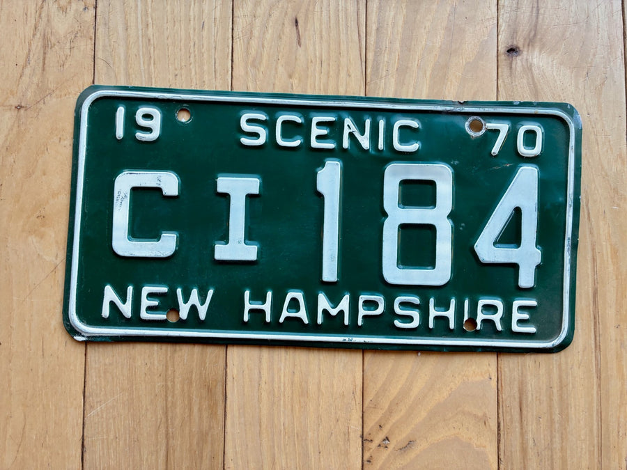 1970 New Hampshire License Plate