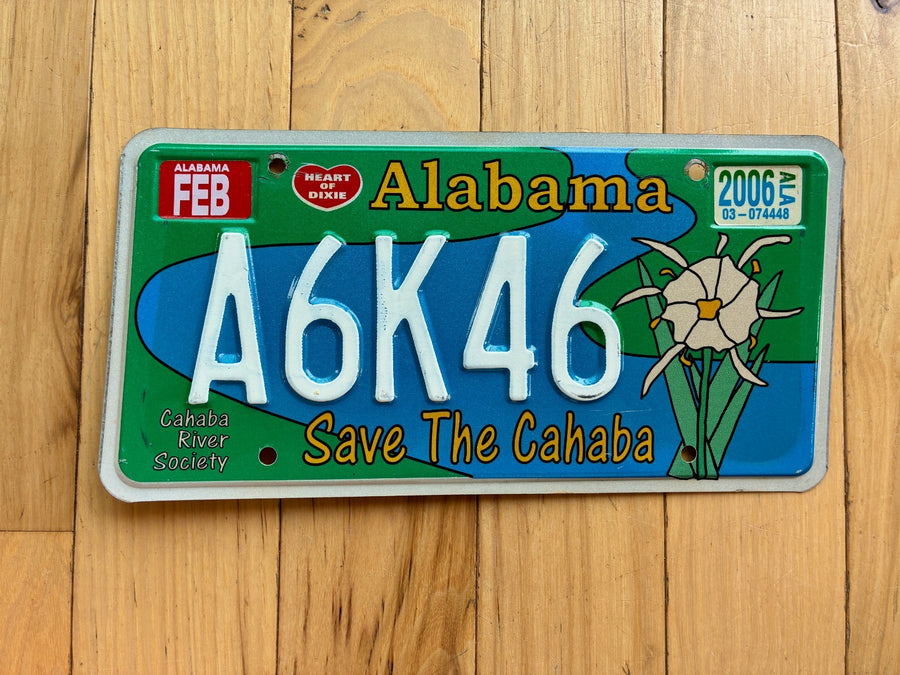 2006 Alabama Save The Cahaba License Plate