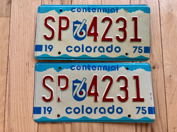 Pair of 1975 Colorado License Plates