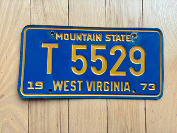 1973 West Virginia Light Trailer License Plate